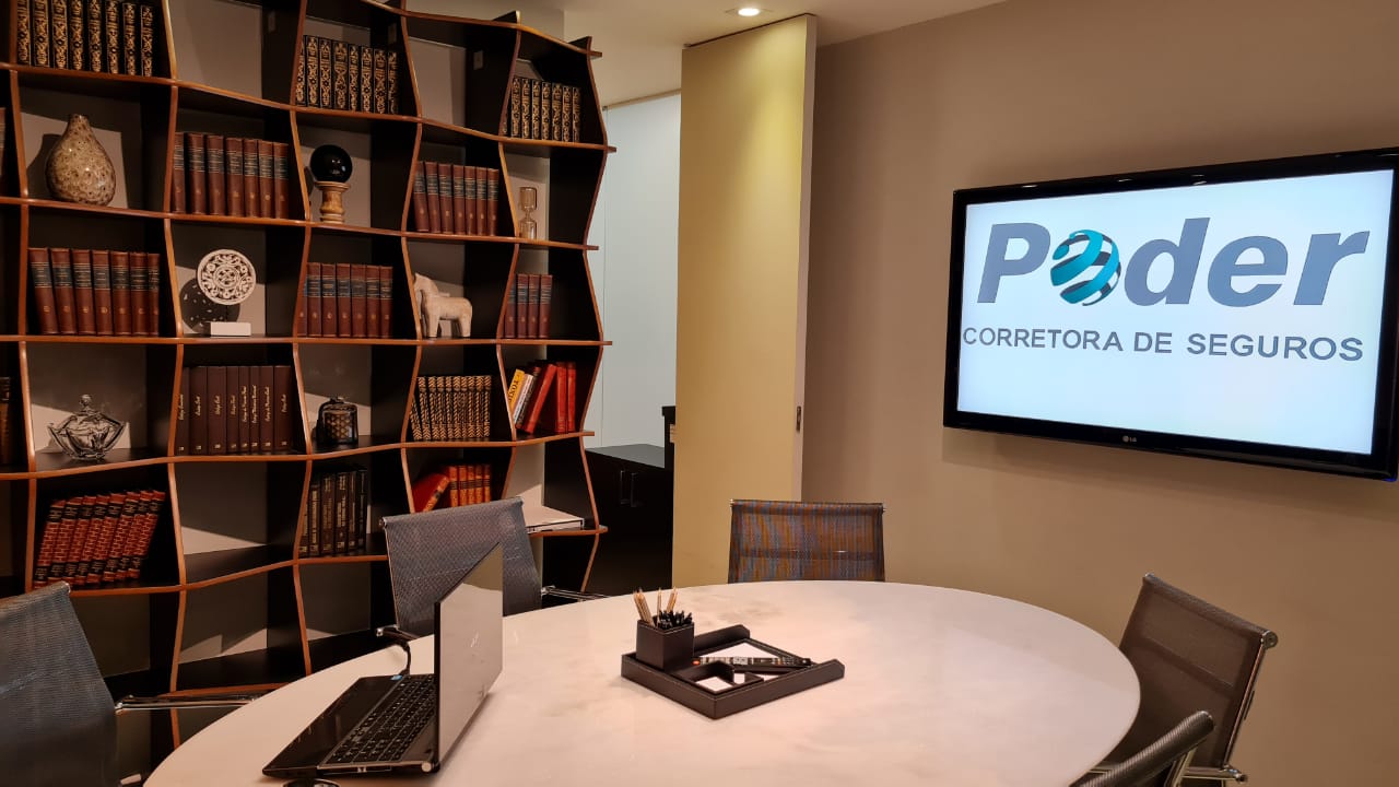 Sala de reunião da Poder Consultoria e Corretora de Seguros